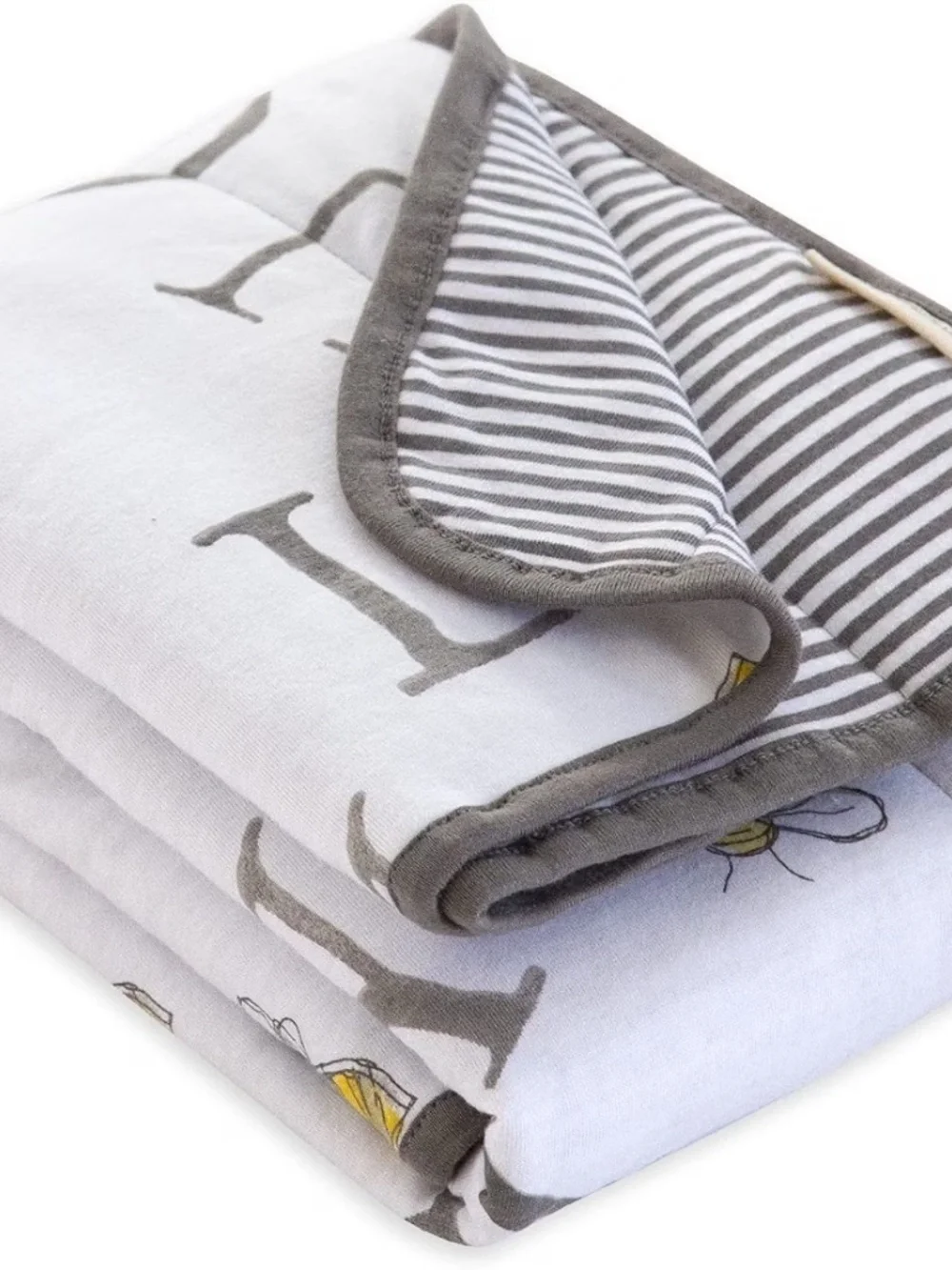 Burts Bees Baby Infant Reversible Blankets 100% Organic Cotton